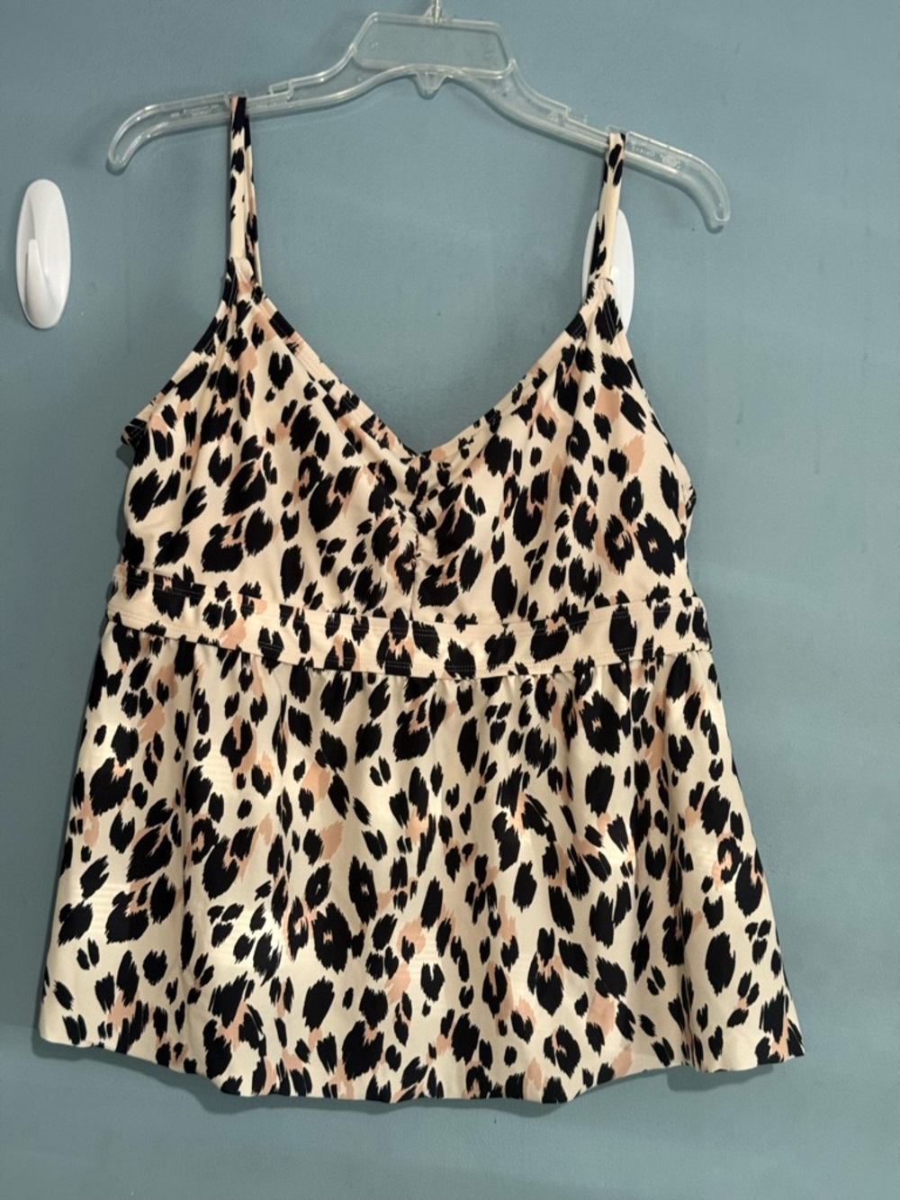 Kona Sol Animal Print One-Piece Swim Dress - Cream/Black/Brown - Picture 1 of 16